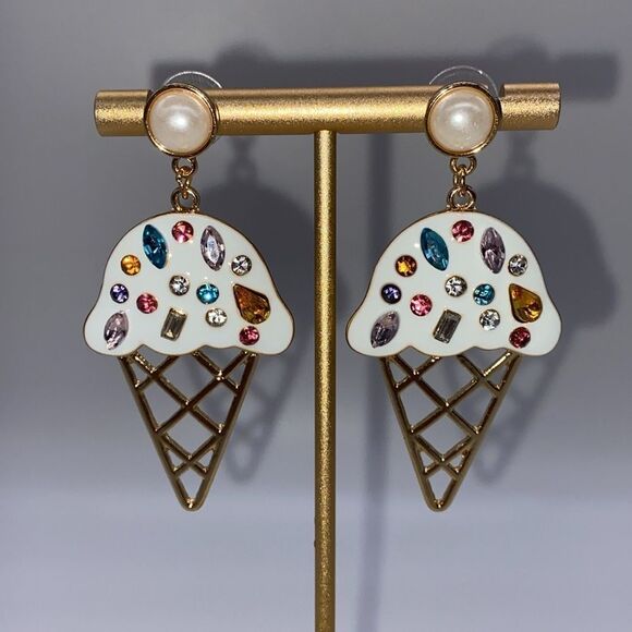 🔅🆕 🔅 Darling BoHo Rhinestone 🍭 Ice Cream Earrings 🍦✨ - Picture 4 of 13